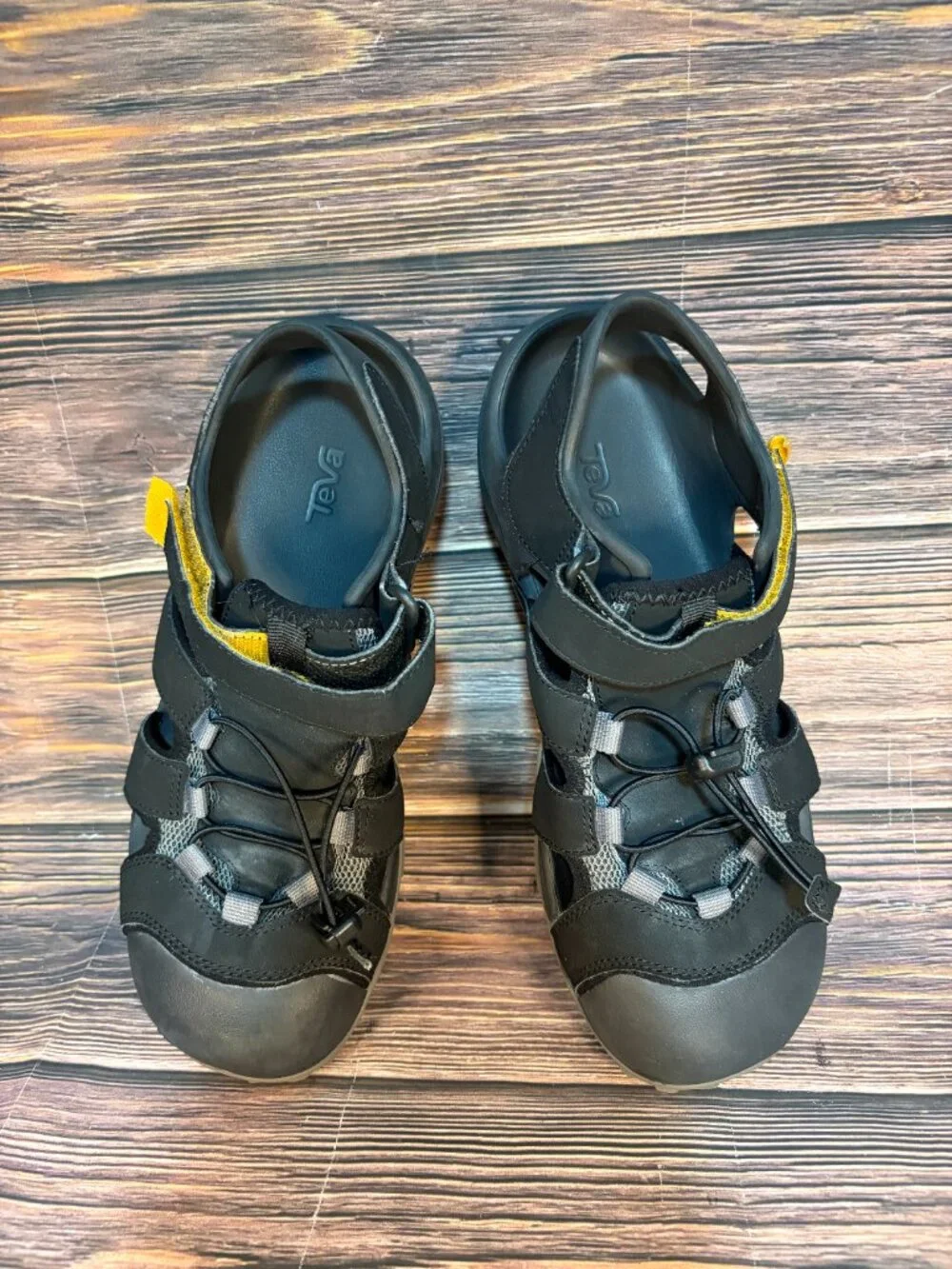 Teva Flintwood Sandals Men's Black Water Hiking Shoes Size 9